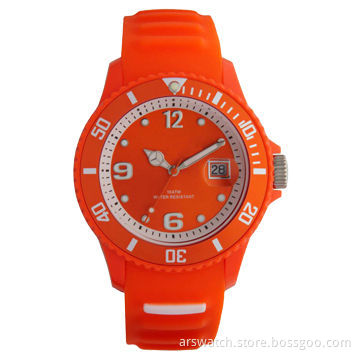 Silicone analog watch, promotional cheap priceNew